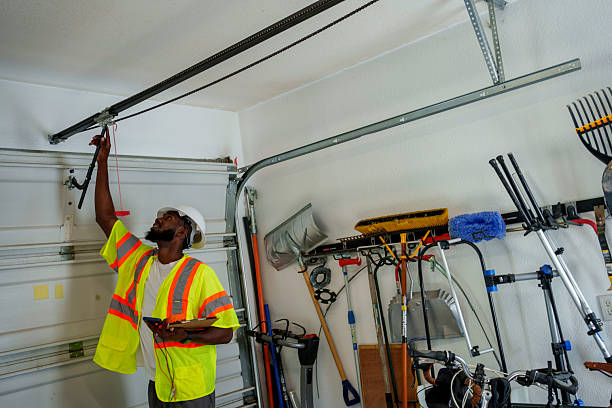 Professional Garage Door Installation technician working in Woodmont, CT
